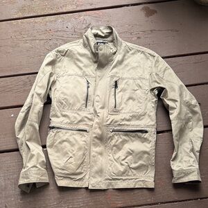 Men's Beige Military Field Jacket